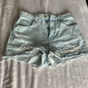 High wasted ripped jean shorts!